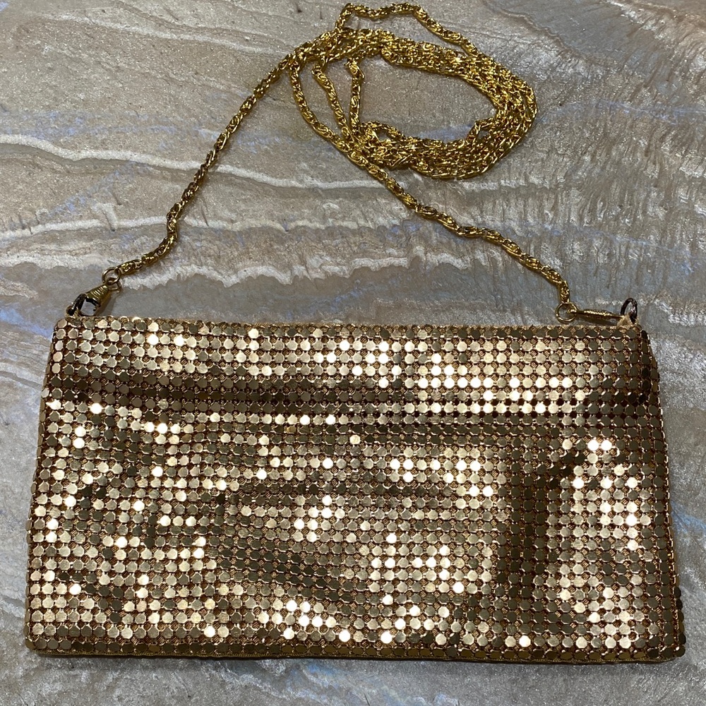 Vintage Britney Spears Gold Tone Chainmail Evening Hand Purse